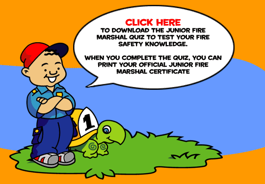Click here to download the Jr. Fire Marshal Quiz to test your fire safety knowledge